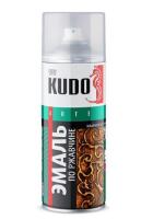 Эмаль аэрозоль KUDO молотковая серебристо-черный 5