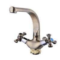 Смеситель для кухни G-lauf QTZ4-D827KT бронза гайка 