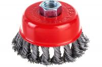 Щетка металлическая для УШМ чашка Ф75 КРЕОСТ круч. проволка