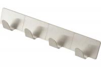 Крючки на планке 4 шт. самоклеющийся "Рыжий кот" SSH-02 нержавеющий