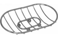 Мыльница на ножках "Рыжий кот" CHR-481 овальная хром 