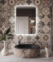 Зеркало 500/700 (ШВ) MIXLINE АЛОН РАДИУС с подсветкой сенсорный включатель