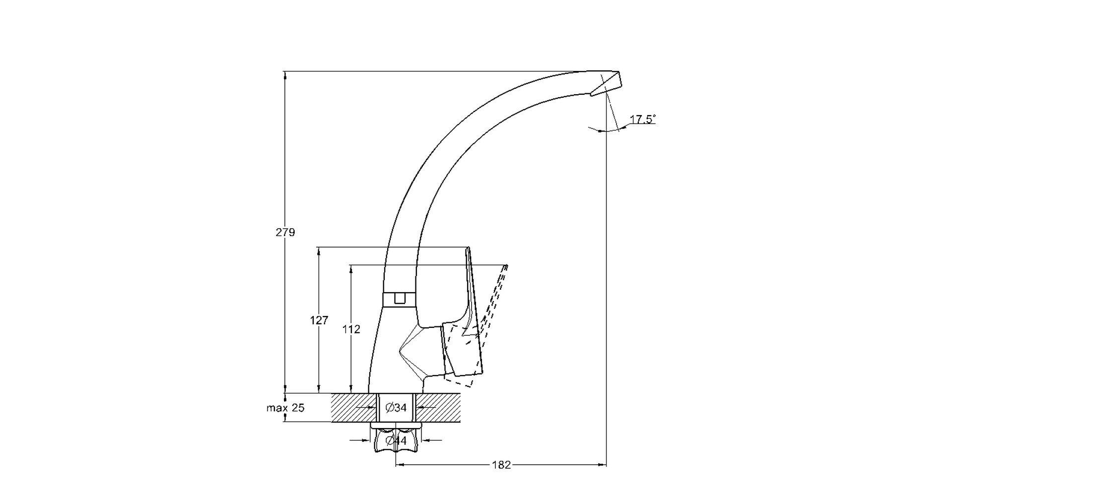 Смеситель для кухни G-lauf ZOP4-B045KT бронза