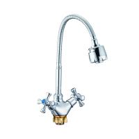 Смеситель для кухни G-lauf QTZ4-E827 гибкий двухручковый