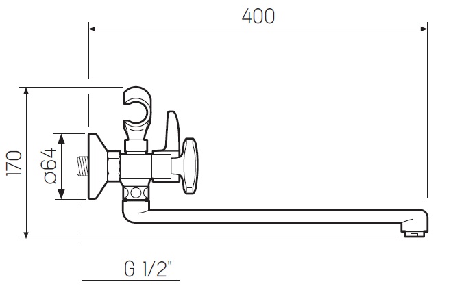 Смеситель для ванны РМС SL117-140E 
