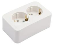 Розетка накладная двойная 16А BLANCA BLNRA010201 с заземлением