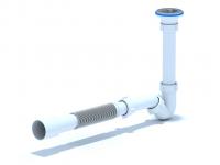 Сифон для биде 1 1/4*32 АниПласт BD1016 с гофрой 