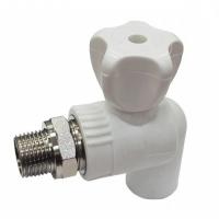 Полипропиленовый кран для радиатора 25*3/4 угловой