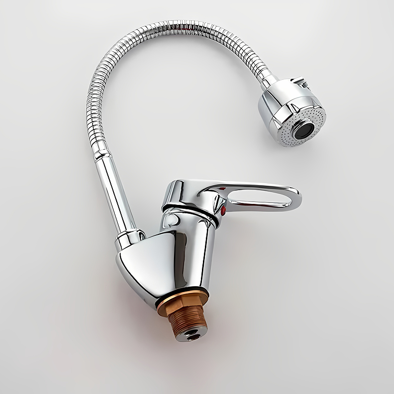 Смеситель для кухни HAIBA НВ4304-3 гибкий излив латунь