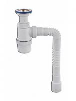 Сифон для мойки/умывальника 1 1/2 VIR 30980617 с гофрой 