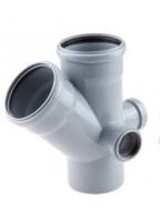 Канализационная крестовина 2-х плоскостная 110/110/50/50/45 (правый+тыл)