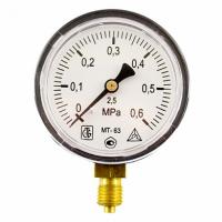 Манометр МТ-63 0,6 МПа радиальный (резьба М12*1,5)