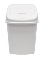 Ведро для мусора 10 л. с плавающей крышкой белый 