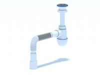 Сифон для мойки 1 1/4*40 АниПласт С0115 с гофрой 