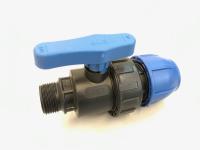 Кран шаровый для ПНД трубы 20*1/2 НР