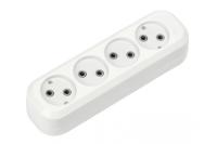 Колодка 4 гнезда 16А SMARTBUY SBE-16-4-00-Z с заземлением