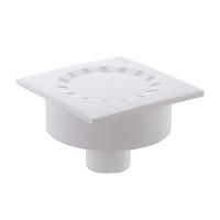 Трап РТП 15*15 Ф50 пластиковая решетка вертикальный белый 