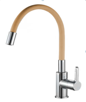 Смеситель для кухни YINDAF Y49155R1-24 гибкий бежевый излив латунь