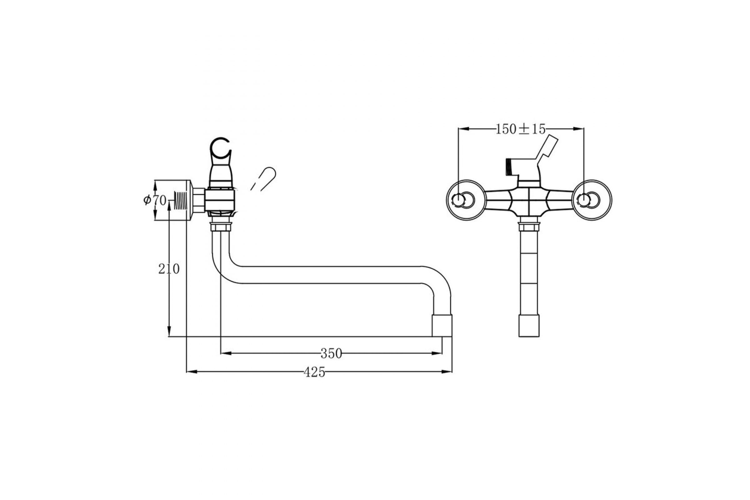 Смеситель для ванны РМС SL72-143 
