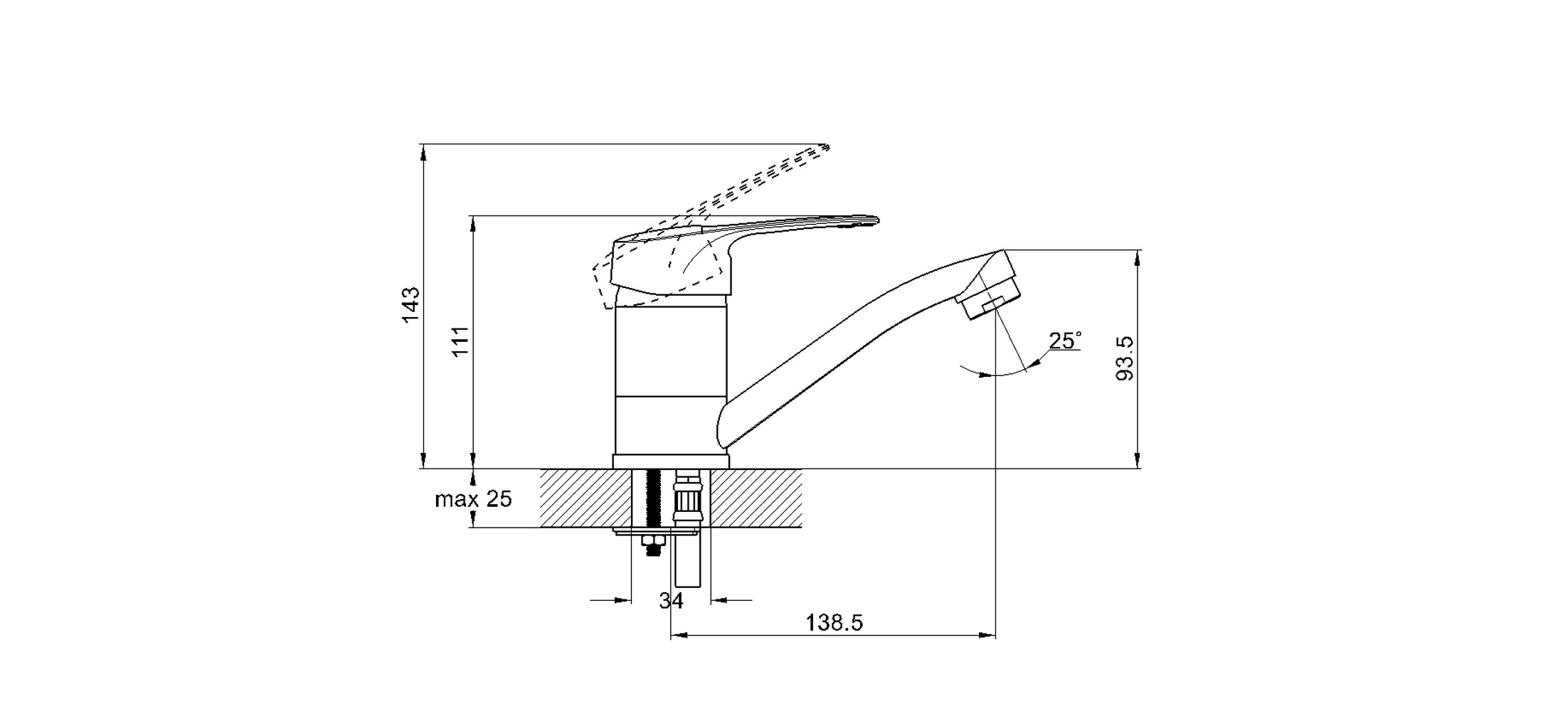 Смеситель для умывальника G-lauf 4P4-B043 