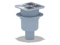 Трап TQ 5714М 12*12 Ф50 вертикальный нержавеющая решетка разъёмный сухой