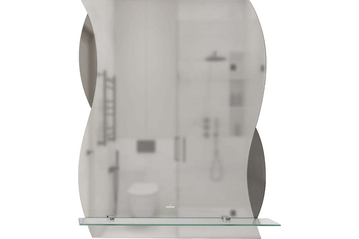 Зеркало 510*640 (ШВ) MIXLINE АКВА с полкой