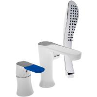 Смеситель тройка на борт ванной FRAP F1134 белый