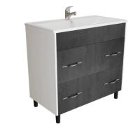 Тумба MIXLINE СУРА-80 Графит с умывальником МАРГО-80