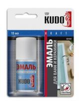 Эмаль KUDO для ванн и керамики белая с кисточкой 15 мл