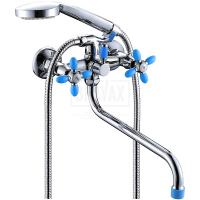 Смеситель для ванны Rainsberg R6023F-3 двухручковый синий