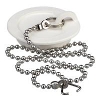 Пробка для ванной с цепочкой MASTERPROF белая