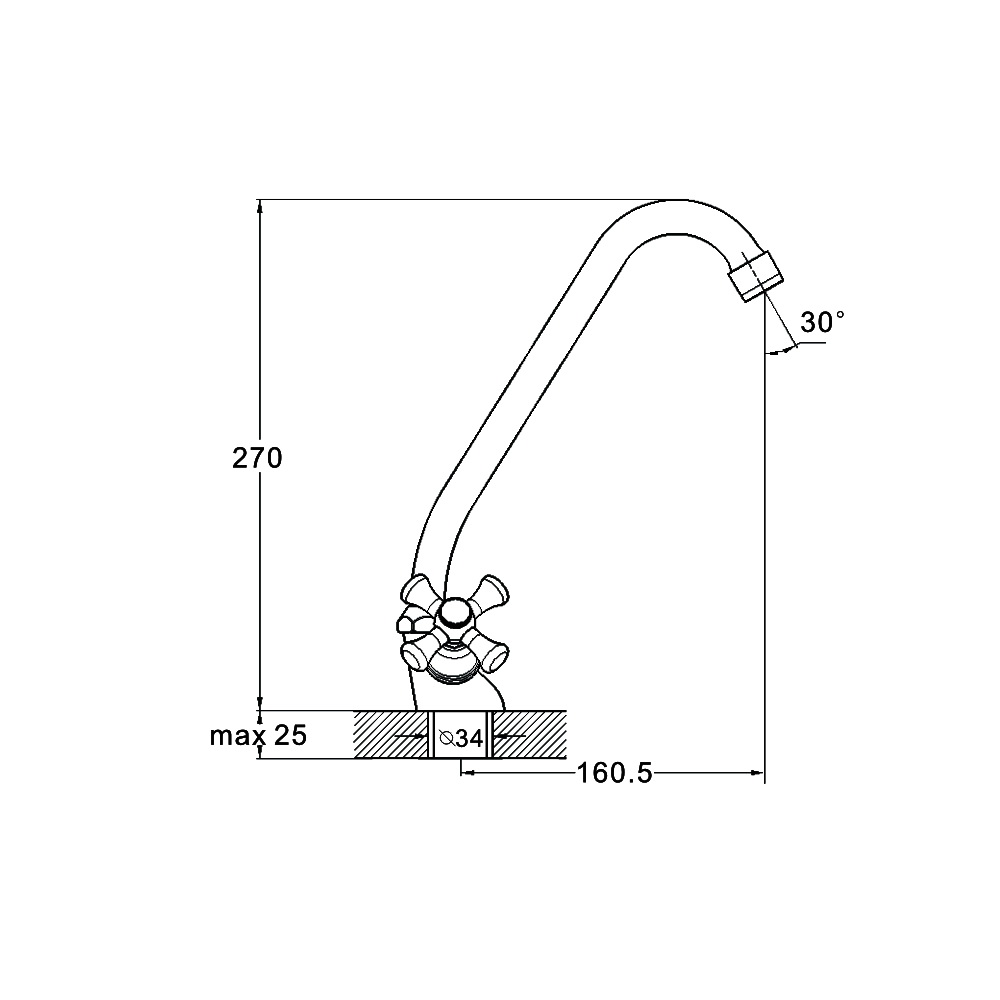 Смеситель для кухни G-lauf QMT4-A722