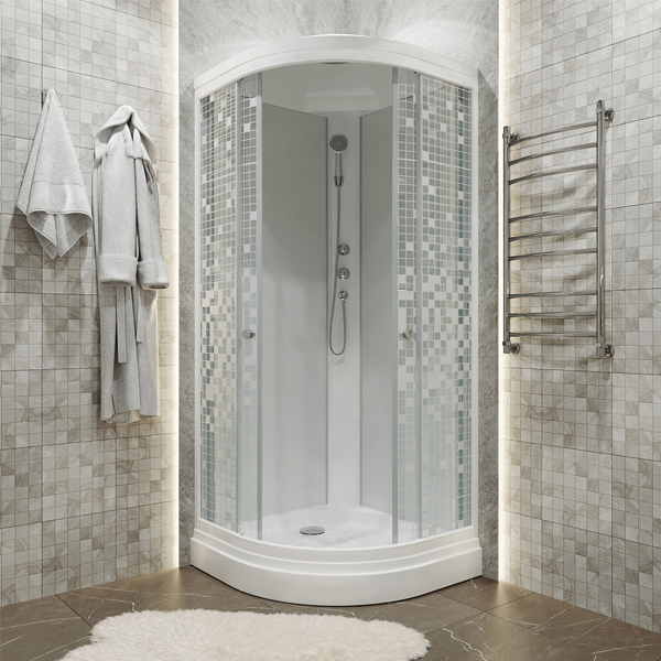 Душевая кабина 90*90 см низкий поддон "Тритон" Мозаика 