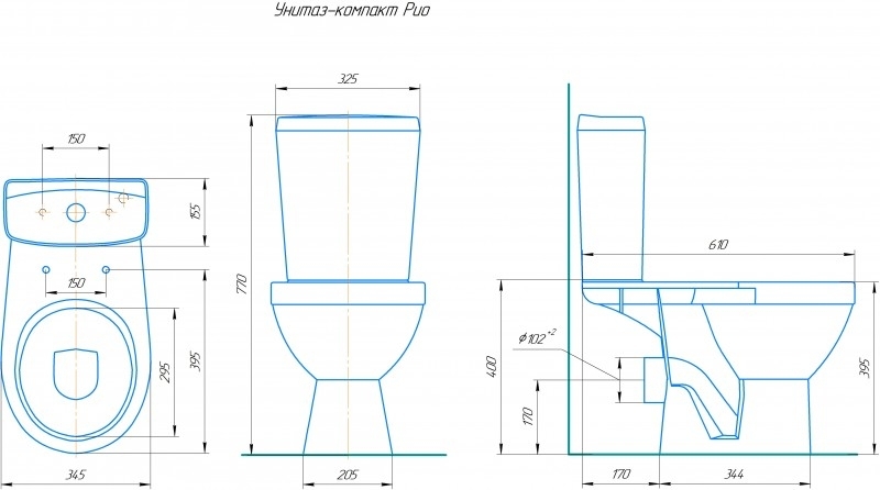 Унитаз-компакт ROSA РИО (г. Киров)