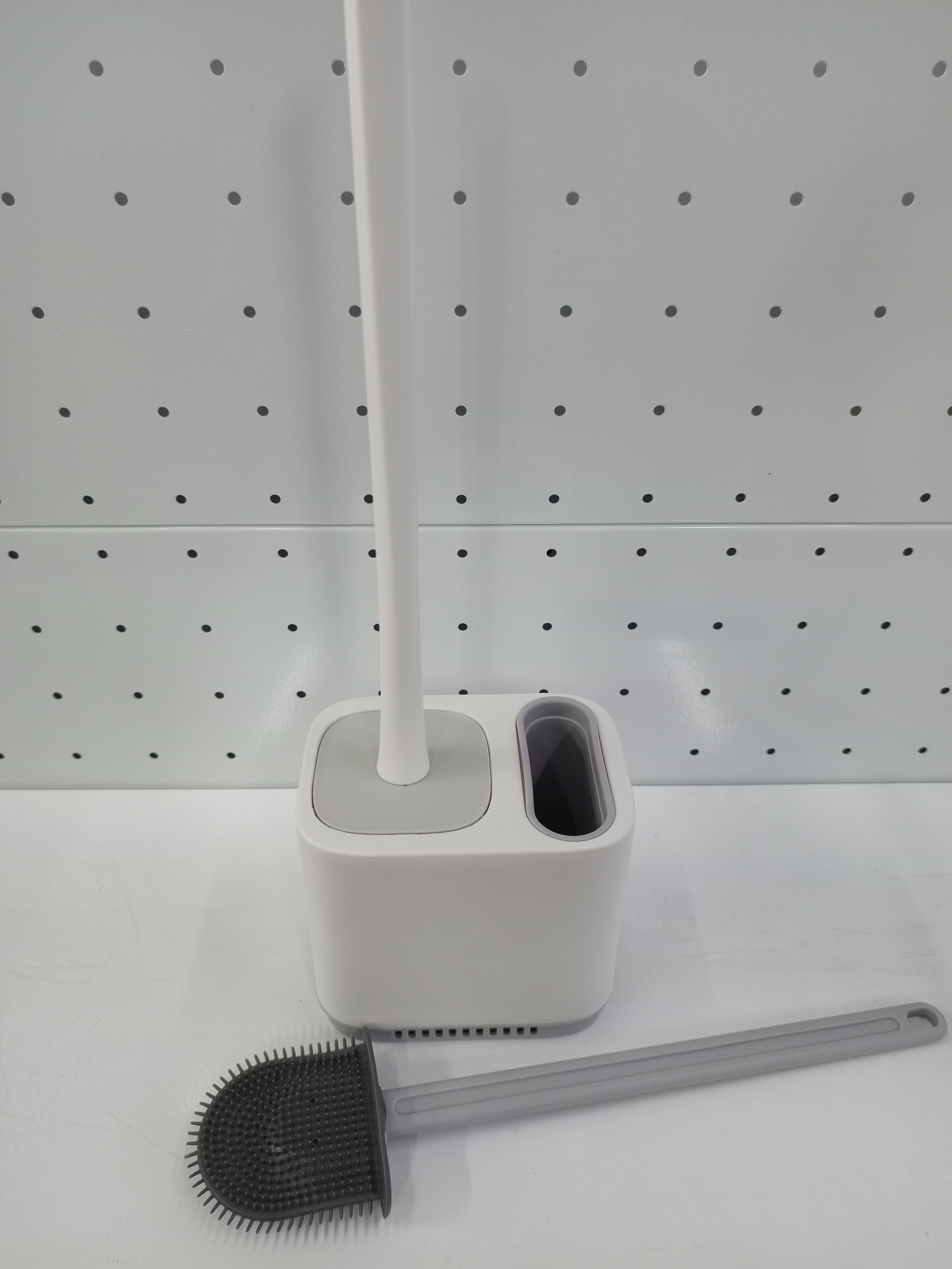 Ерш для унитаза с подставкой 2 силиконовые щетки 13*12,5*40см Y4-7867