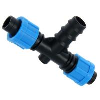 Тройник для капельной ленты лента-штуцер-лента