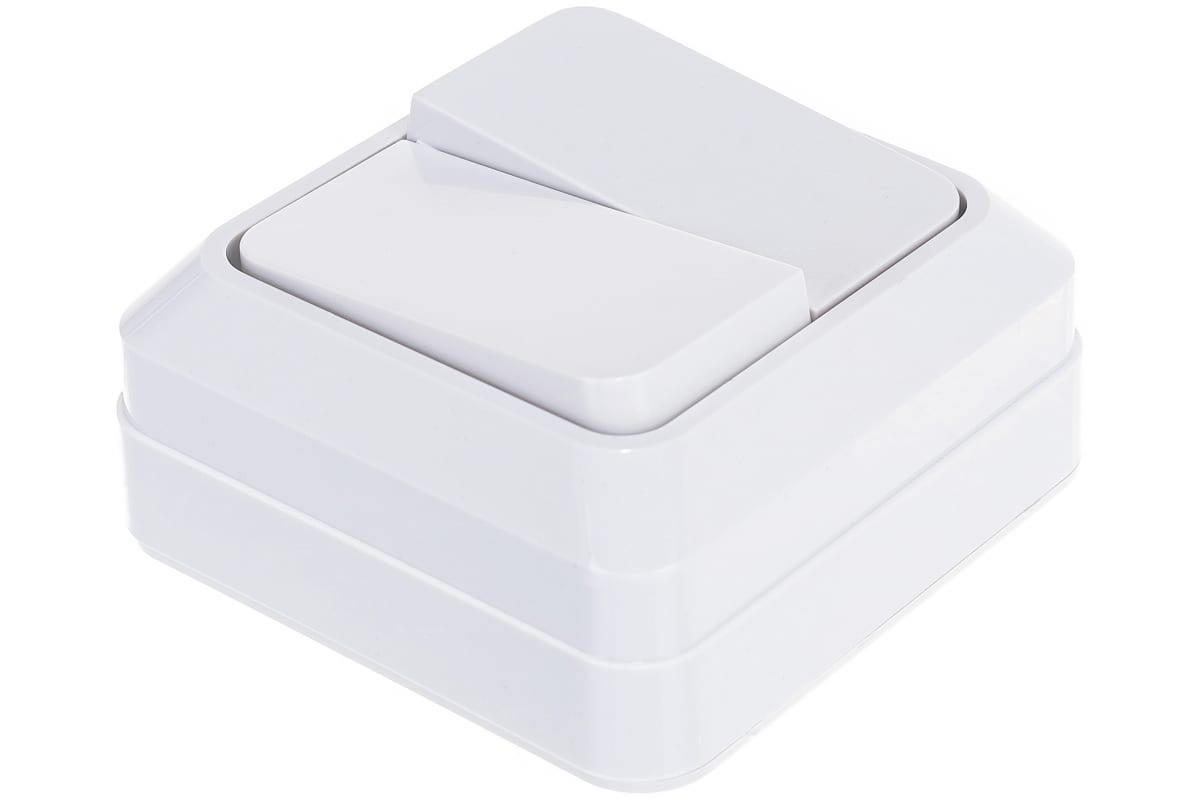 Выключатель накладной двойной UNIVersal Олимп О0023