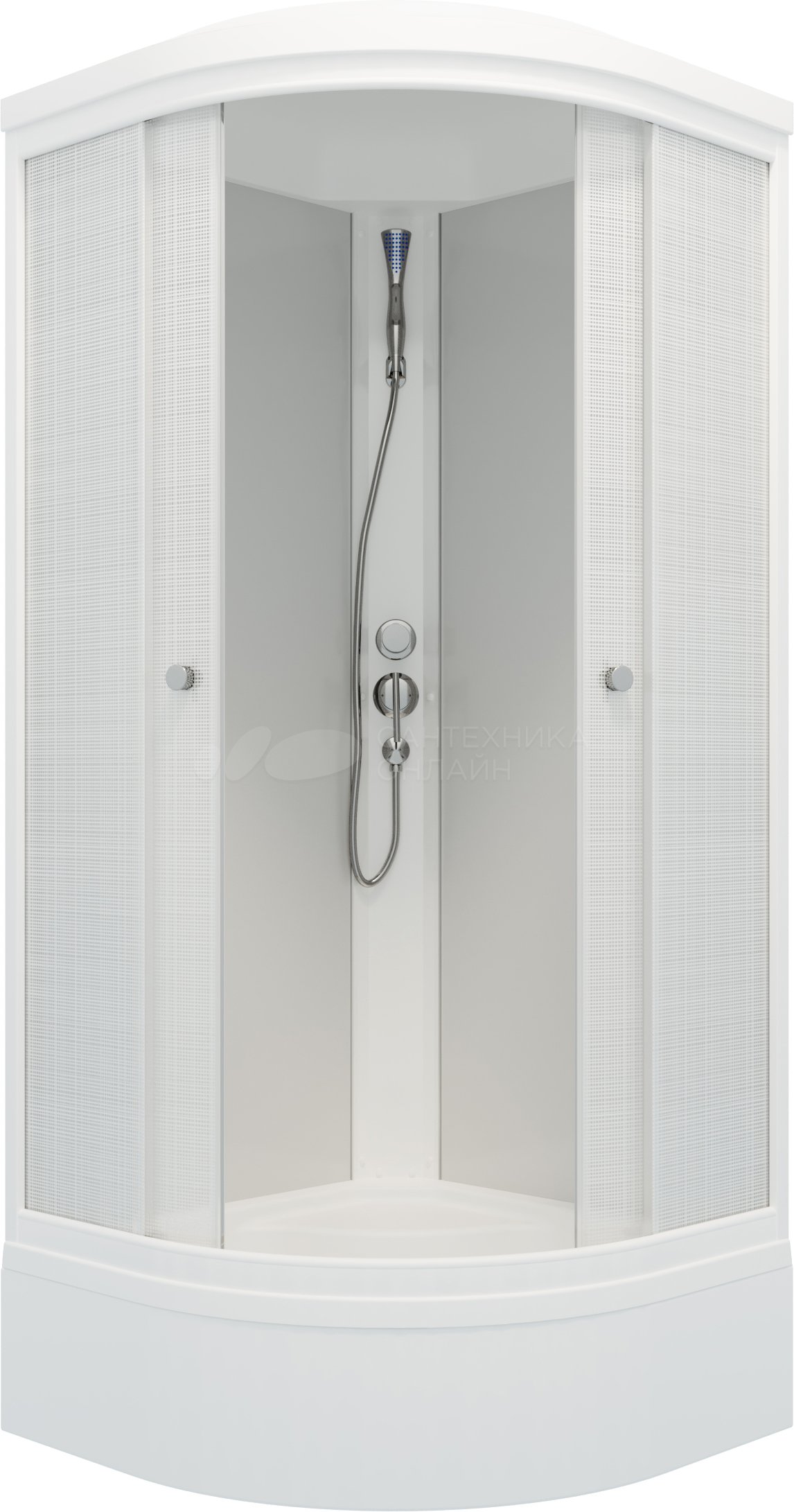 Душевая кабина 90*90 см средний поддон "Тритон" Лён