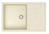Мойка врезная ZETT lab. 161/Q2 прямоугольная с крылом бежевая матовая