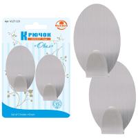 Крючки самоклеющиеся 2 шт. металл овал MULTIDOM 27-113