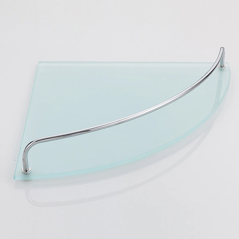 Полка угловая 3-х ярусная FRAP 1907-3 стеклянные полки