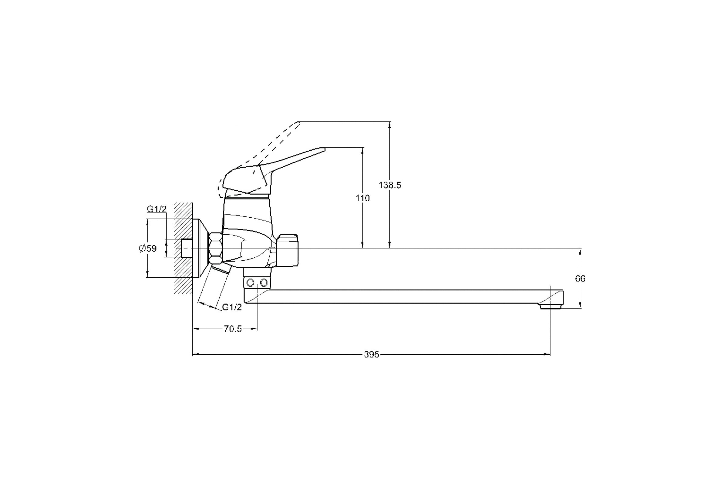 Смеситель для ванны Solone LUN7-A031