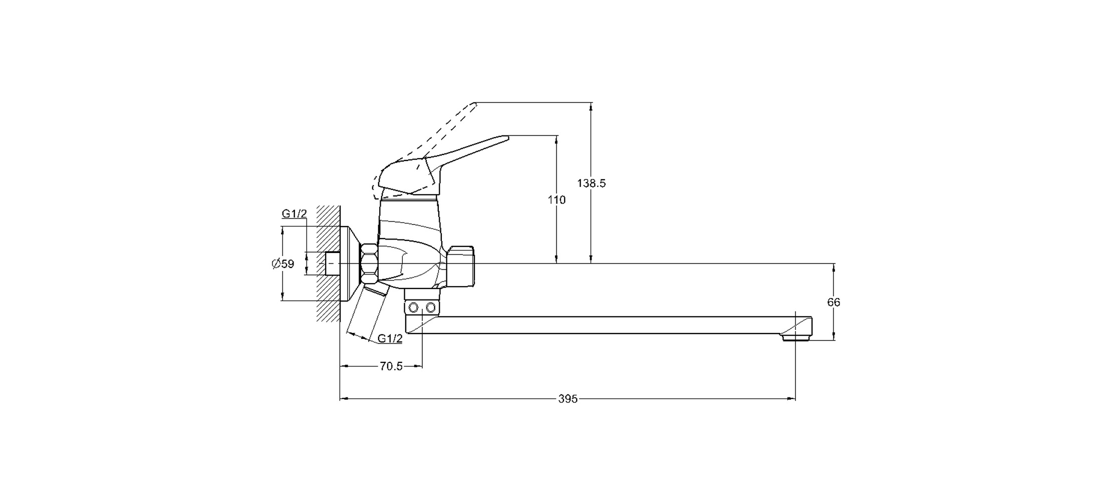 Смеситель для ванны G-lauf KLO7-A048 