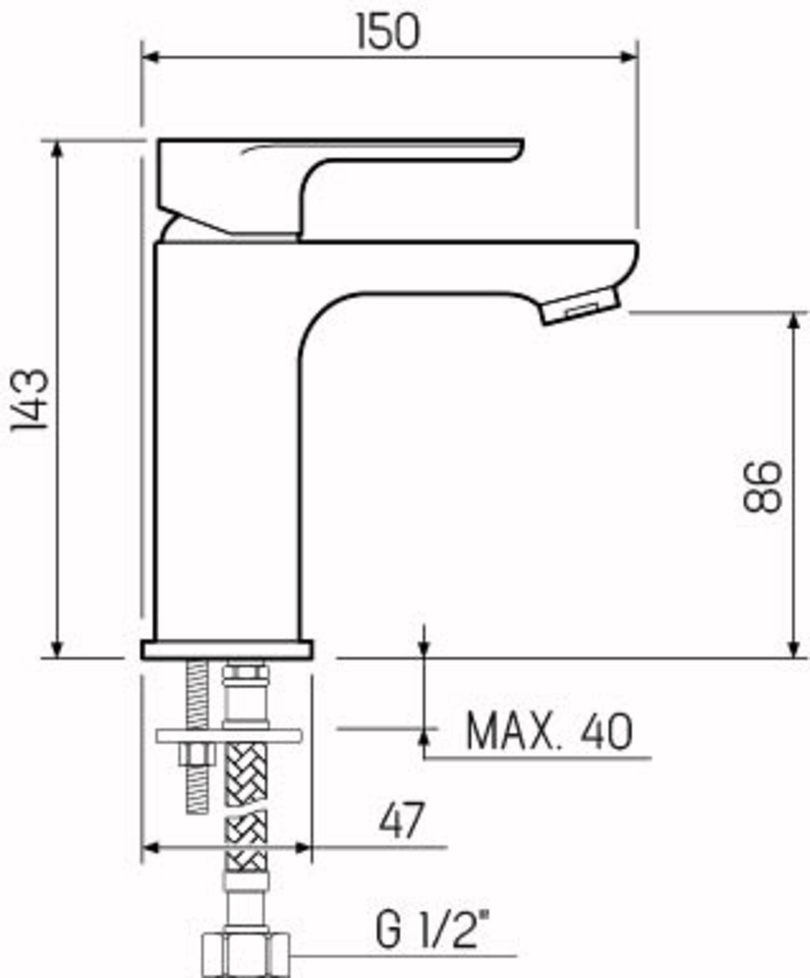 Смеситель для умывальника РМС SL133-001F 