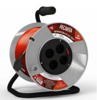 Удлинитель РЕСАНТА на катушке 4 гнезда 2*1,0 50 метров