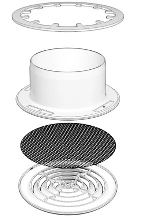 Решетка вентиляционная круглая Ф164/125 12,5DK