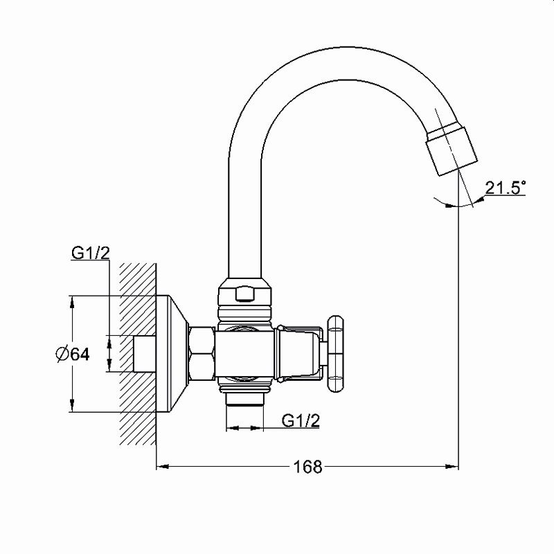 Смеситель для ванны Solone JIK3-А102-А двухручковый