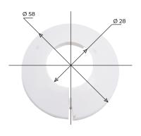 Отражатель Ф28 MasterProf ИС130728 пластиковый разъемный 