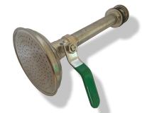 Лейка для летнего душа с краном и врезкой металлическая