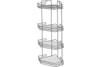 Полка угловая 4-х ярусная 20,5*20,5*72 "Рыжий кот" графит